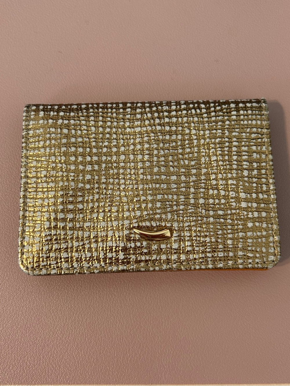 Tusk Genuine Leather Gold Card Holder Wallet